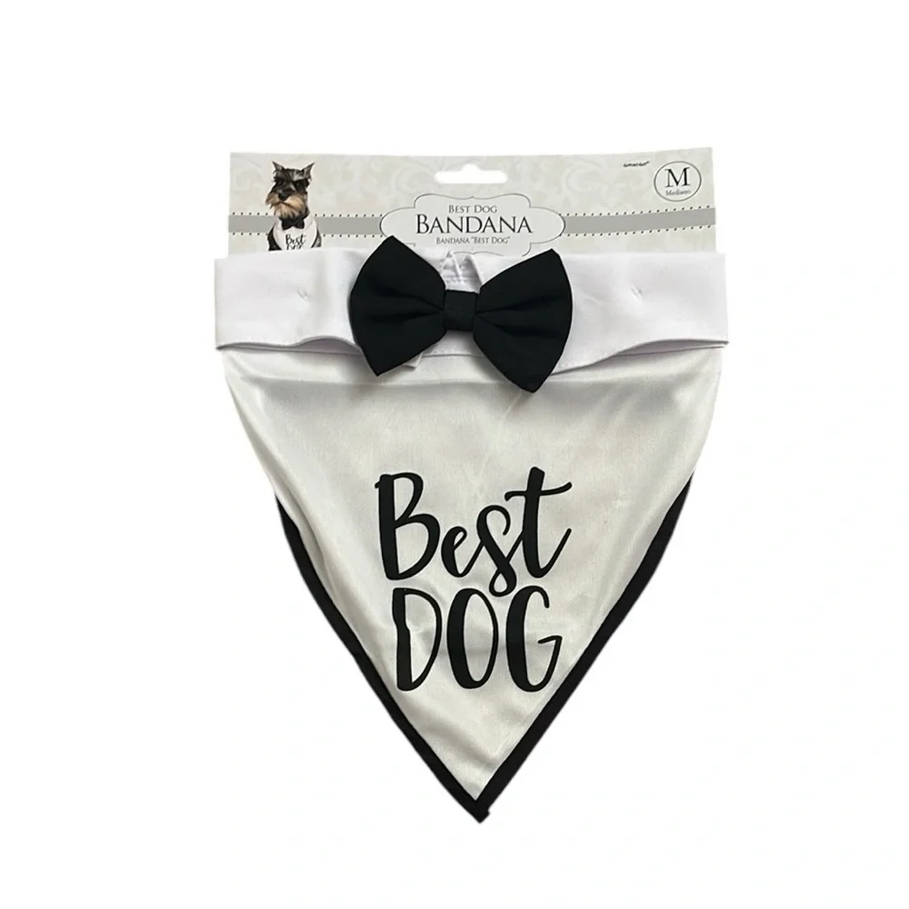 NWT Best Dog Bandana with Bow Tie Size Medium